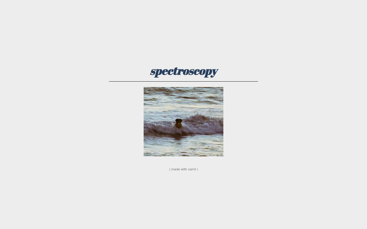 Carrd profile picture for @spectroscopy